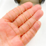 14K Solid Gold Long Curb Chain